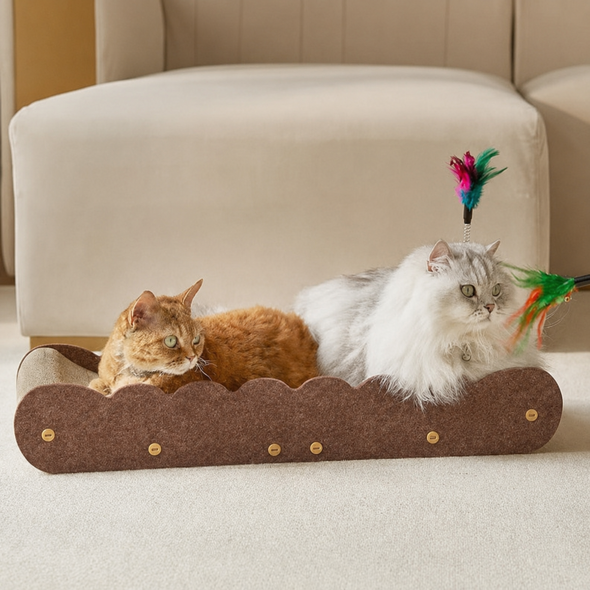 Large cardboard cat scratcher bed product details